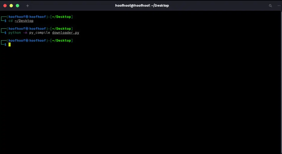 How to compile a Python script in Kali Linux